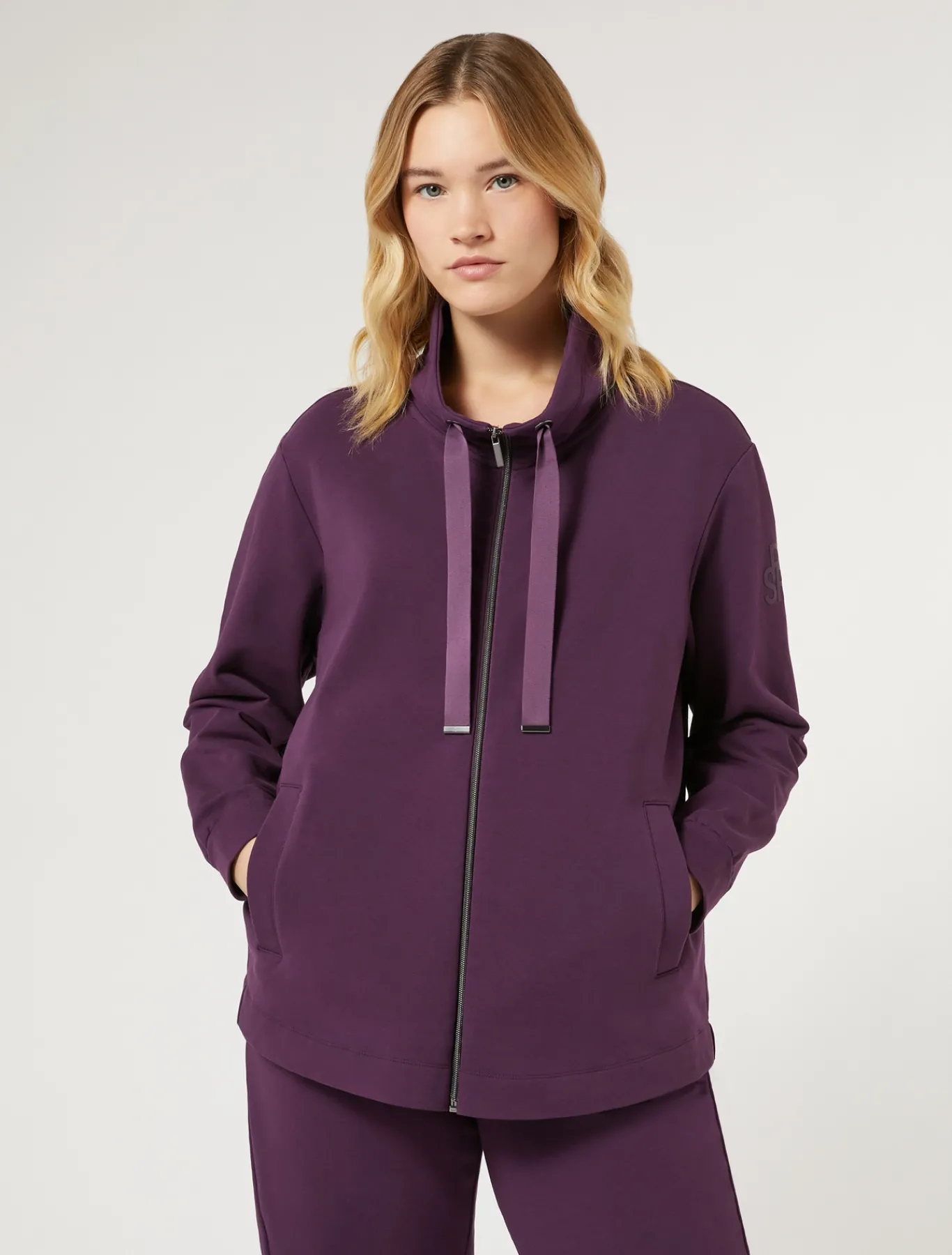 Marina Rinaldi Veste en molleton de coton VIOLET Discount