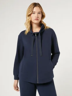 Marina Rinaldi Veste en molleton de coton BLEU Clearance