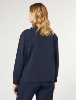 Marina Rinaldi Veste en molleton de coton BLEU Clearance