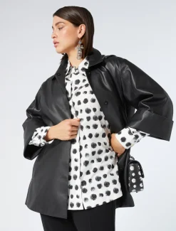 Marina Rinaldi Veste en nappa NOIR Clearance