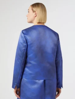 Marina Rinaldi Veste en satin duchesse GRISBLEU Best
