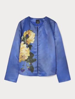 Marina Rinaldi Veste en satin duchesse GRISBLEU Best