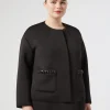 Marina Rinaldi Veste en scuba avec broderies NOIR Clearance