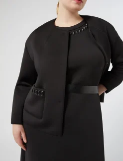 Marina Rinaldi Veste en scuba avec broderies NOIR Clearance