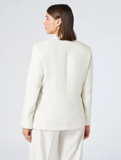 Marina Rinaldi Veste en sergé de viscose mélangée IVOIRE Fashion