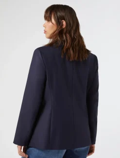 Marina Rinaldi Veste en sergé de viscose mélangée BLEU Online