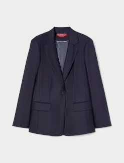 Marina Rinaldi Veste en sergé de viscose mélangée BLEU Online