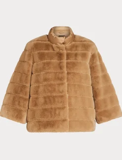 Marina Rinaldi Veste en tissu effet fourrure et toile de nylon POILDECHAMEAU Sale