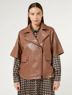 Marina Rinaldi Veste en tissu enduit BRONZE Online