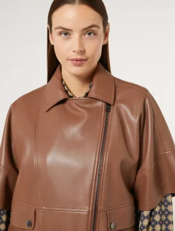 Marina Rinaldi Veste en tissu enduit BRONZE Online