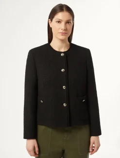 Marina Rinaldi Veste en tissu mouliné NOIR Clearance