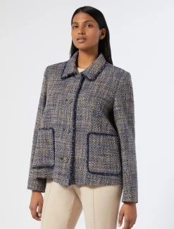 Marina Rinaldi Veste en tissu mouliné BLEUNUIT Hot