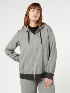 Marina Rinaldi Veste en tissu teint en fil NOIR Best