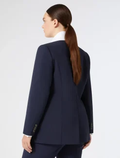 Marina Rinaldi Veste en toile de crêpe de laine BLEUNUIT Best