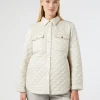 Marina Rinaldi Veste rembourrée en toile de nylon irisée IVOIRE Clearance