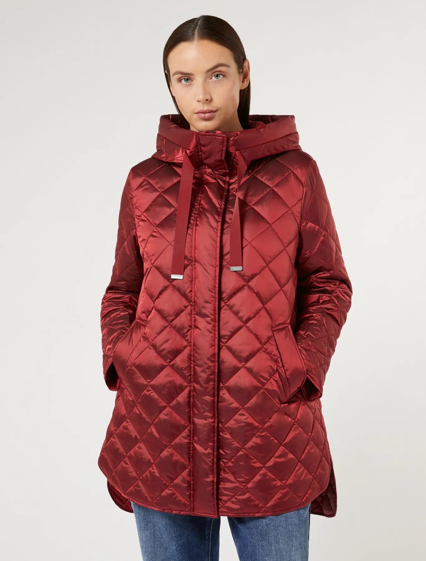 Marina Rinaldi Veste rembourrée en toile irisée ROUGE Best