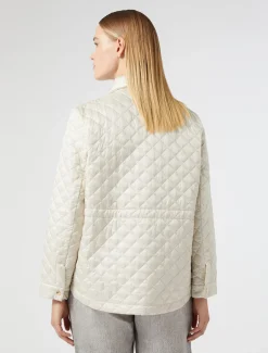Marina Rinaldi Veste rembourrée en toile de nylon irisée IVOIRE Clearance