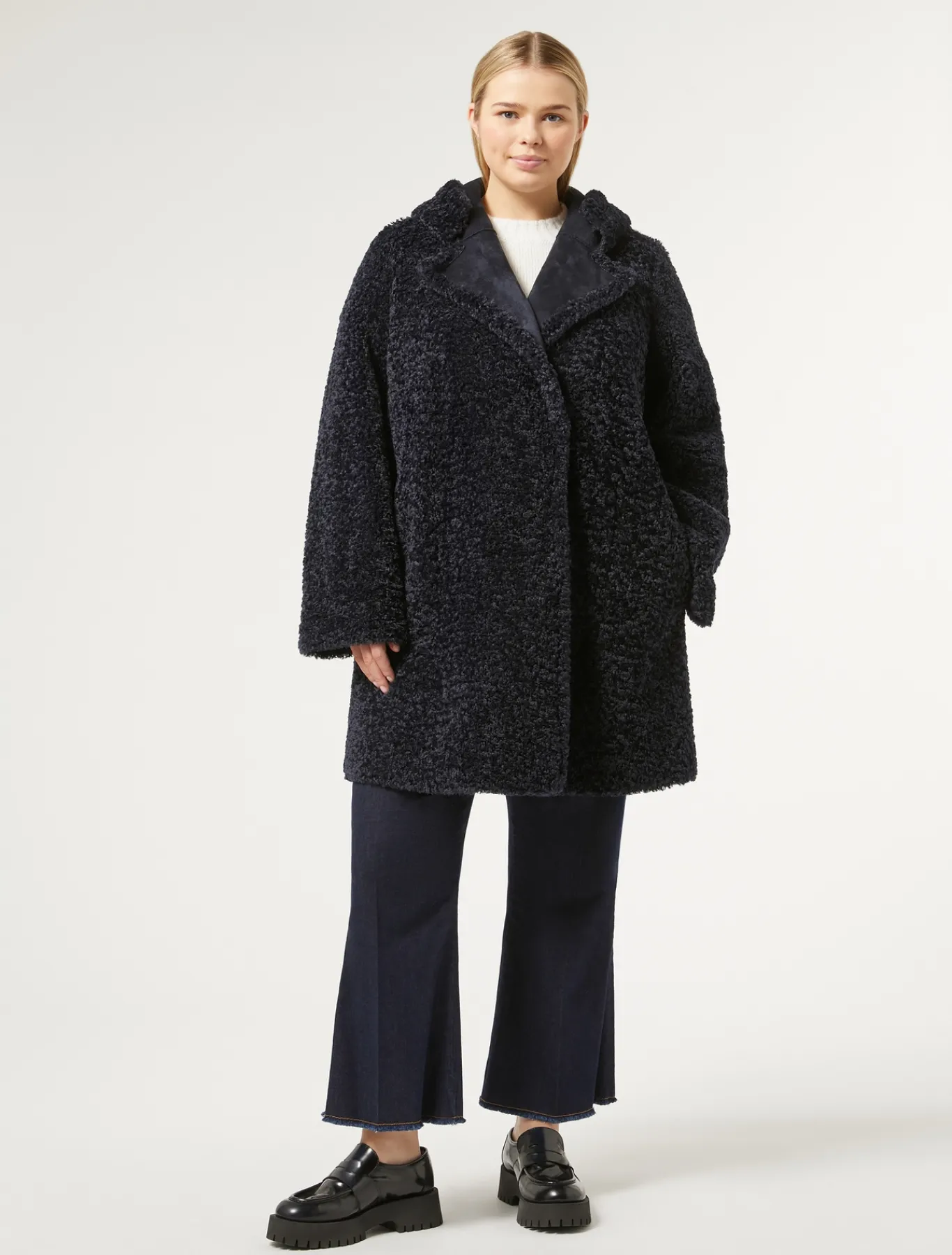 Marina Rinaldi Veste réversible effet mouton BLEUNUIT Hot