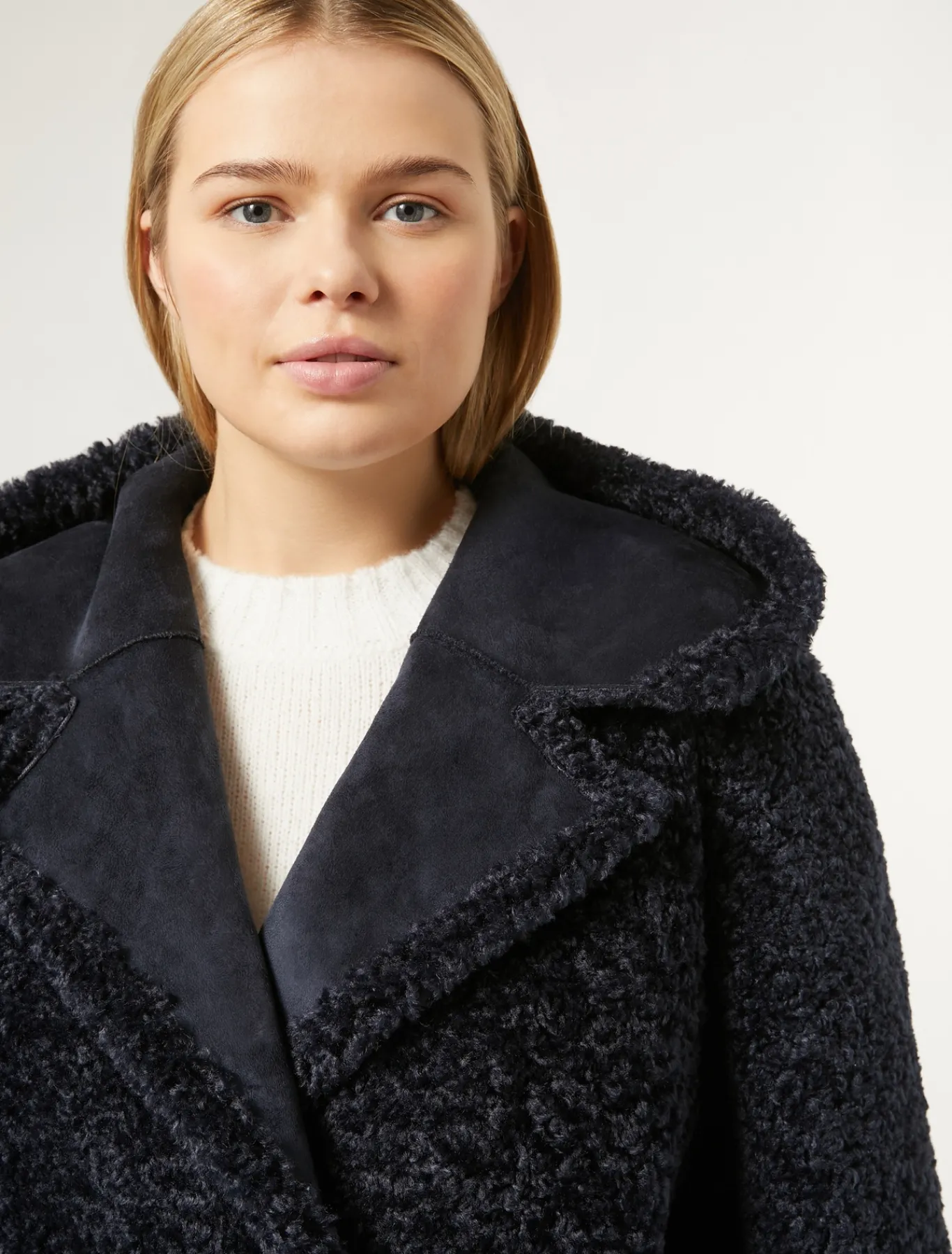 Marina Rinaldi Veste réversible effet mouton BLEUNUIT Hot
