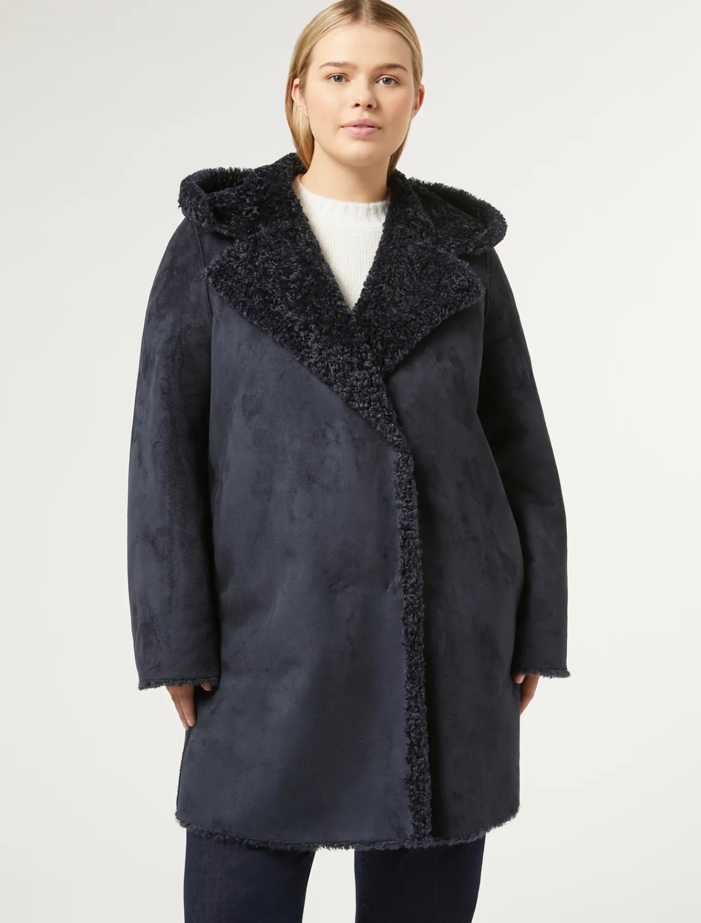 Marina Rinaldi Veste réversible effet mouton BLEUNUIT Hot