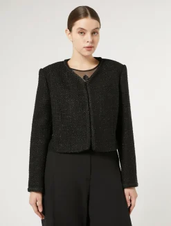 Marina Rinaldi Veste teinte en fil NOIR Best