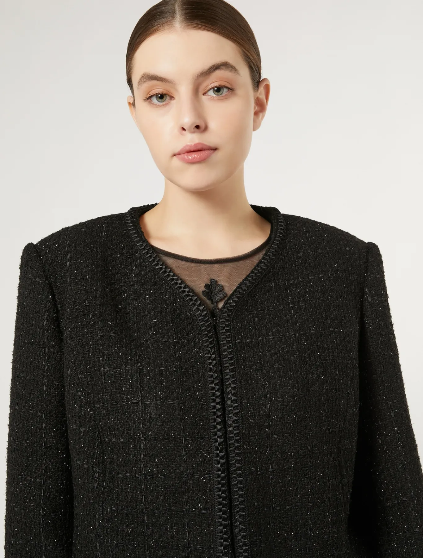 Marina Rinaldi Veste teinte en fil NOIR Best