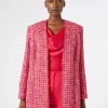 Marina Rinaldi Veste teinte en fil avec broderie FUCHSIA Best