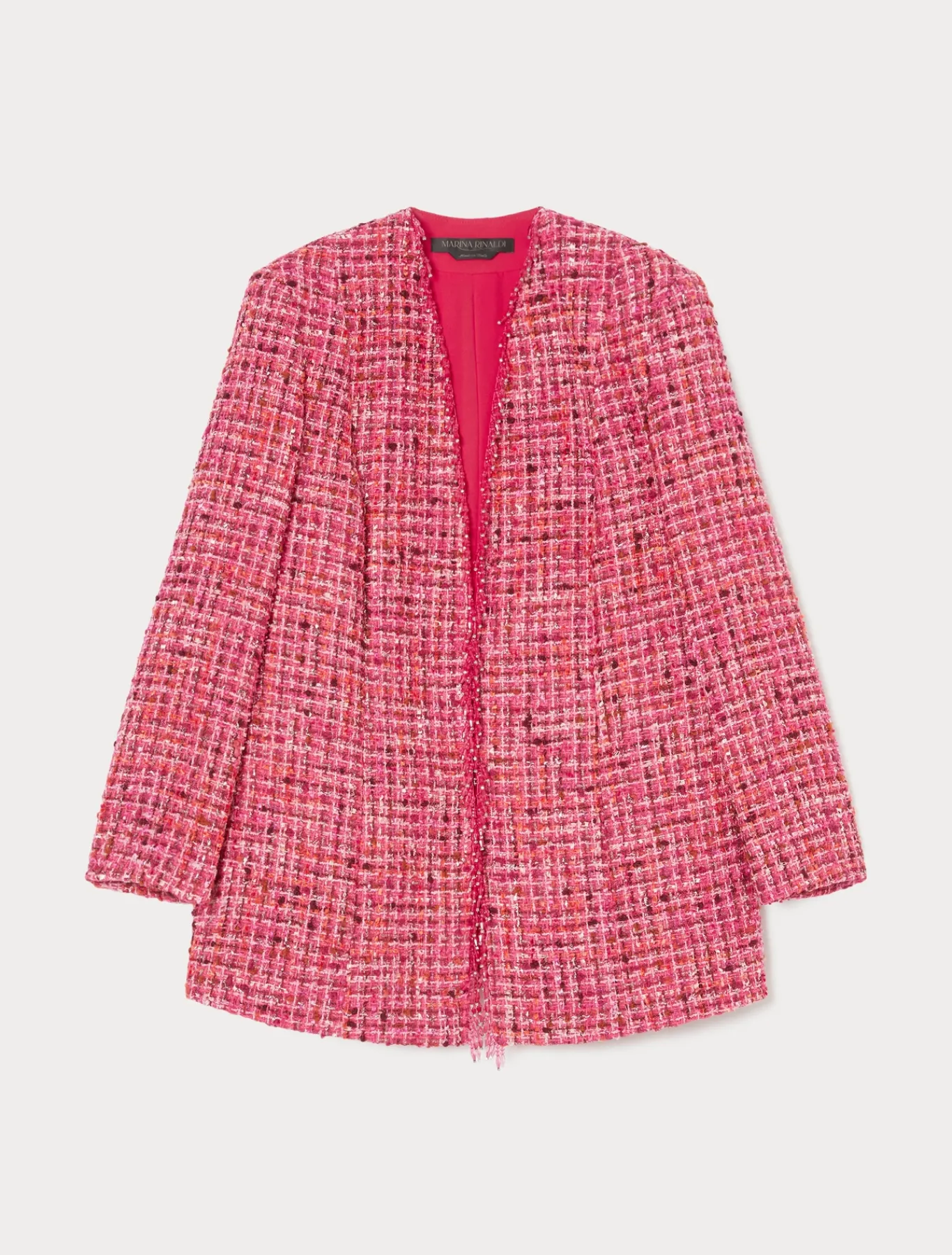 Marina Rinaldi Veste teinte en fil avec broderie FUCHSIA Best