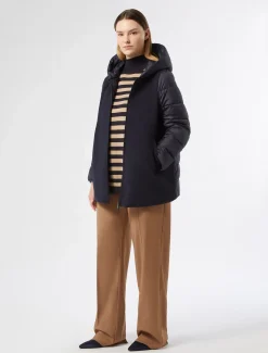 Marina Rinaldi Vêtement rembourré en jersey et toile de nylon déperlant BLEUNUIT Sale